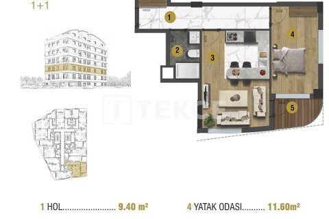 2+1 Takvåning  i Antalya, Turkiet Nr. 150397 - 24
