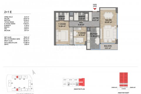 2+1 Wohnung in Istanbul, Türkei Nr. 113573 - 18