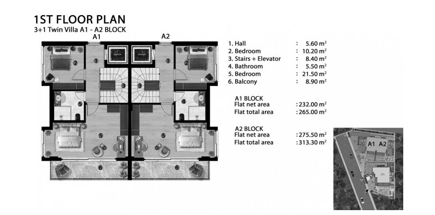 3+1 Villa in Hills Houses No. 190009
