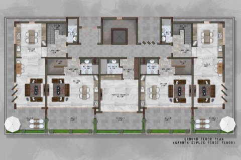 آپارتمان در Kargicak، Alanya ، ترکیه 2 خوابه ، 105 متر مربع. شماره 115401 - 21