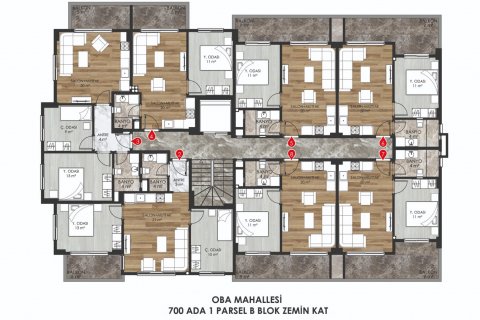 1+1 Leilighet i Oba, Antalya, Tyrkia Nr. 111236 - 23