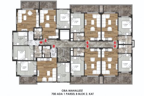 1+1 Leilighet i Oba, Antalya, Tyrkia Nr. 111236 - 25