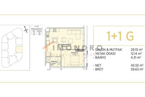 1+1 Leilighet  i Kadikoy, Istanbul, Tyrkia Nr. 152699 - 14