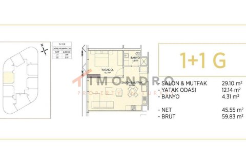 1+1 Leilighet  i Kadikoy, Istanbul, Tyrkia Nr. 152699 - 15