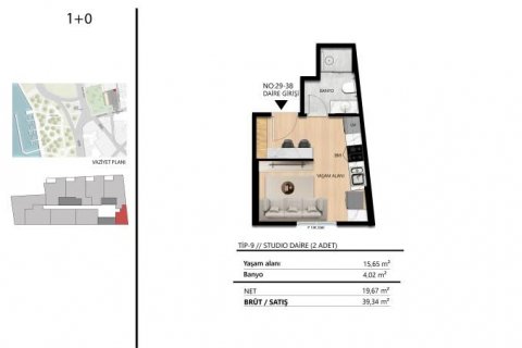 Apartment for sale in Beyoglu, Istanbul, Turkey, studio, 39m2, No. 113353 – photo 24