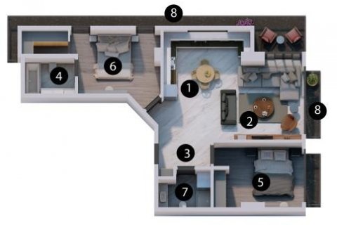 Wohnung  in Lara, Antalya, Türkei Nr. 130376 - 21