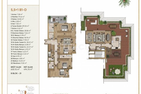Продажа квартиры в Стамбуле, Турция 3+1, 196м2, №81992 – фото 28