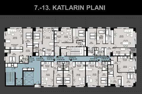 3+1 Lejlighed  i Istanbul, Tyrkiet Nr. 45265 - 7