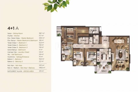 2+1 Lejlighed  i Beylikduezue, Istanbul, Tyrkiet Nr. 45475 - 11