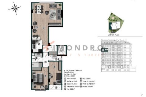 Apartment for sale  in Besiktas, Istanbul, Turkey, 2 bedrooms, 86m2, No. 151827 – photo 22