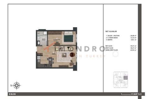 3+1 Lägenhet  i Bagcilar, Istanbul, istanbul, Turkiet Nr. 152486 - 21