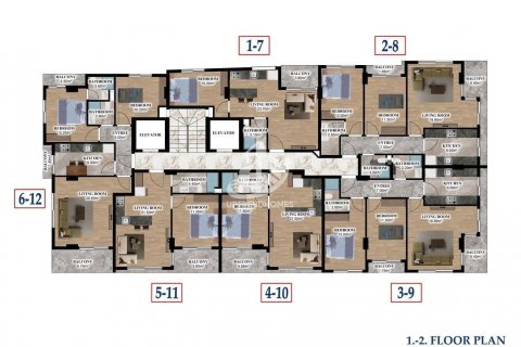 Продажа квартиры в Аланье, Анталье, Турция 1+1, 52м2, №114138 – фото 21