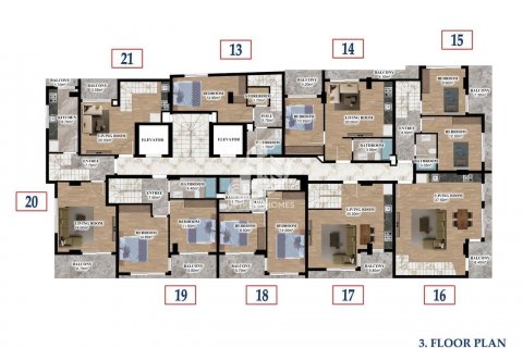 Продажа квартиры в Аланье, Анталье, Турция 1+1, 52м2, №114138 – фото 22