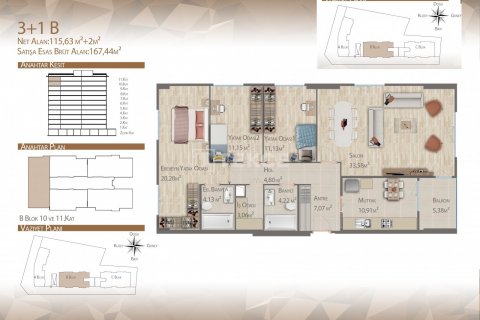 Продажа квартиры в Стамбуле, Турция 3+1, 163м2, №194276 – фото 20