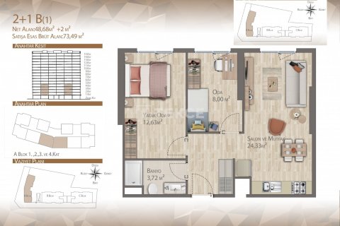 Продажа квартиры в Стамбуле, Турция 3+1, 163м2, №194276 – фото 25