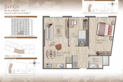 Продажа квартиры в Стамбуле, Турция 3+1, 163м2, №194276 – фото 24