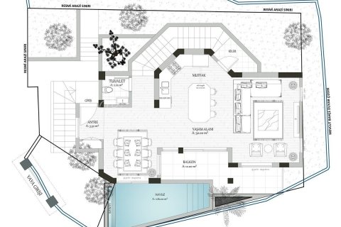 3+1 Villa  in Fethiye, Mugla, Türkei Nr. 210512 - 7