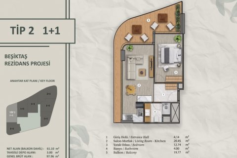 Wohnung  in Besiktas, Istanbul, Türkei Nr. 192444 - 22