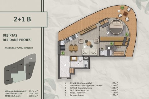 Wohnung  in Besiktas, Istanbul, Türkei Nr. 192444 - 20
