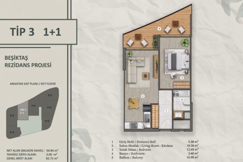 Wohnung  in Besiktas, Istanbul, Türkei Nr. 192444 - 23