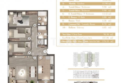 1+1 Leilighet  i Istanbul, Tyrkia Nr. 150072 - 22