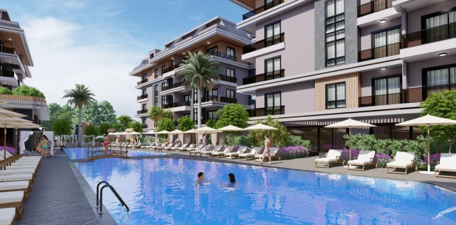 1+1 Apartment in Aina Garden, Alanya, Antalya, Turkey No. 130790