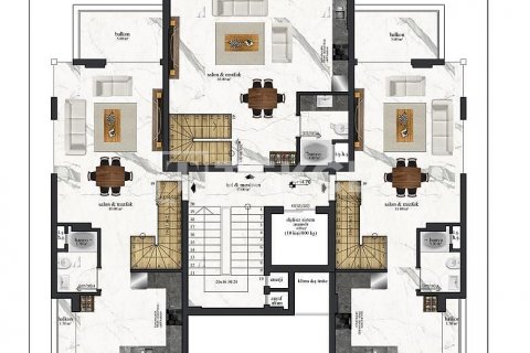 Продажа пентхауса в Аланье, Анталье, Турция 2+1, 121м2, №210432 – фото 13