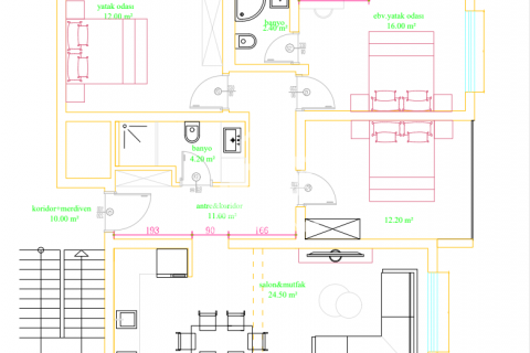 3+1 Leilighet i Alanya, Antalya, Tyrkia Nr. 132094 - 6