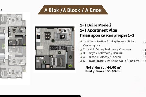 2+1 Wohnung  in Antalya, Türkei Nr. 211625 - 22