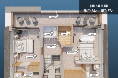5+1 Villa i Fethiye, Mugla, Tyrkiet Nr. 113556 - 11