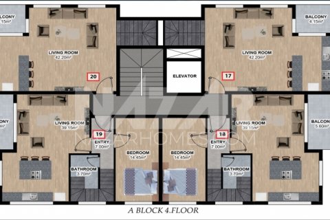 1+1 Leilighet  i Alanya, Antalya, Tyrkia Nr. 116539 - 15