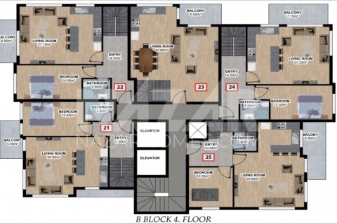 1+1 Leilighet  i Alanya, Antalya, Tyrkia Nr. 116539 - 19