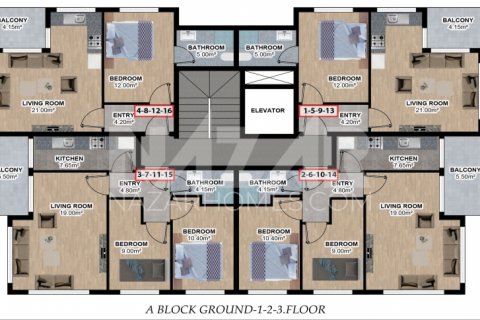 1+1 Leilighet  i Alanya, Antalya, Tyrkia Nr. 116539 - 20