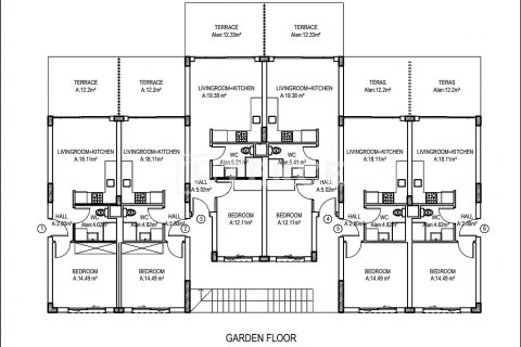 1+1 Wohnung in Girne, Nr. 149949 - 3