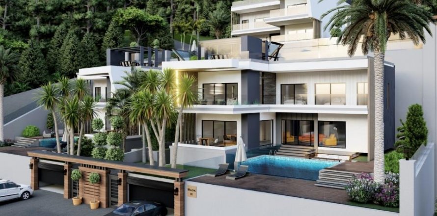 4+1 Villa i Tepe, Alanya, Antalya, Tyrkiet Nr. 115408