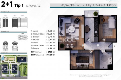 Apartment for sale in Istanbul, Turkey, 2 bedrooms, 90m2, No. 150060 – photo 8
