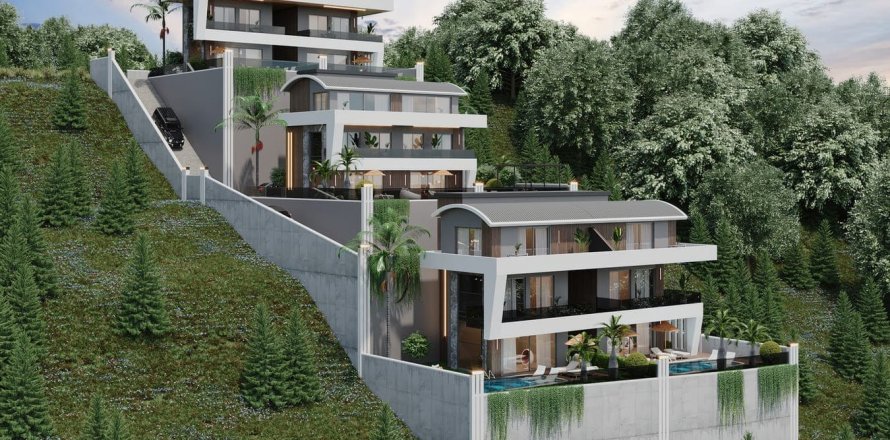 3+1 Villa i Alanya, Antalya, Tyrkiet Nr. 117785