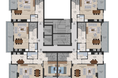 1+1 Lägenhet  i Mahmutlar, Antalya, Turkiet Nr. 43248 - 17