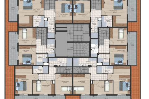 1+1 Lägenhet  i Mahmutlar, Antalya, Turkiet Nr. 43248 - 18