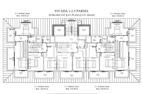 1+1 Penthouse  i Kestel, Antalya, Tyrkiet Nr. 130365 - 12