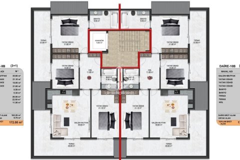 Продажа квартиры в Оба, Анталье, Турция 3+1, 150м2, №130364 – фото 24