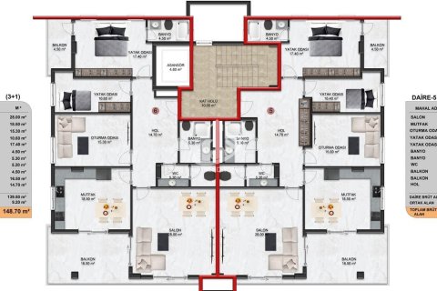 Продажа квартиры в Оба, Анталье, Турция 3+1, 150м2, №130364 – фото 22