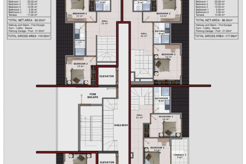 Продажа квартиры в Оба, Анталье, Турция 3+1, 177м2, №110976 – фото 13
