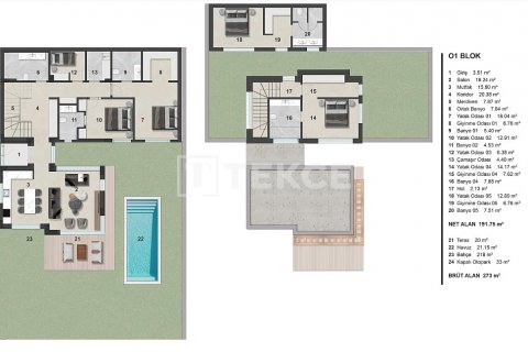 Villa for sale in Bodrum, Mugla, Turkey, 4 bedrooms, 233m2, No. 147605 – photo 7