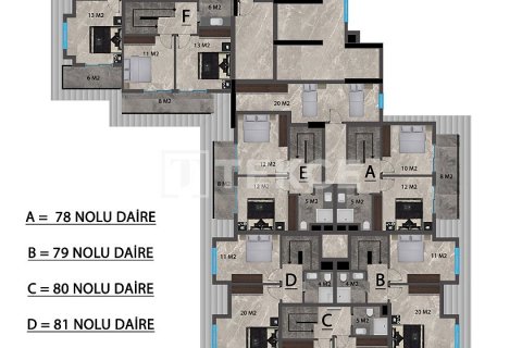 Продажа пентхауса в Аланье, Анталье, Турция 2+1, 80м2, №146813 – фото 9