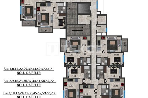 Продажа пентхауса в Аланье, Анталье, Турция 2+1, 80м2, №146813 – фото 11
