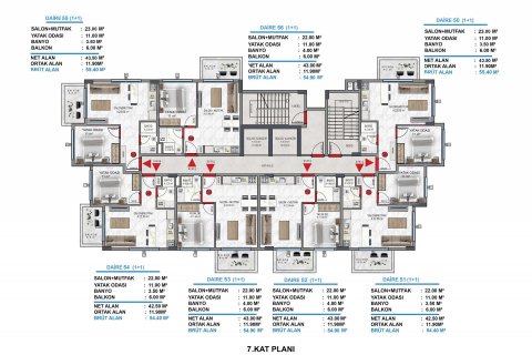 2+1 Leilighet  i Avsallar, Antalya, Tyrkia Nr. 112164 - 8