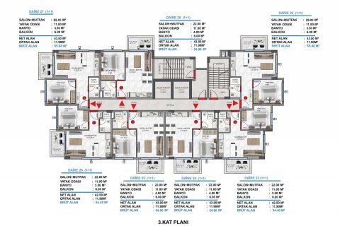 2+1 Leilighet  i Avsallar, Antalya, Tyrkia Nr. 112164 - 4