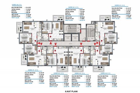 2+1 Leilighet  i Avsallar, Antalya, Tyrkia Nr. 112164 - 7