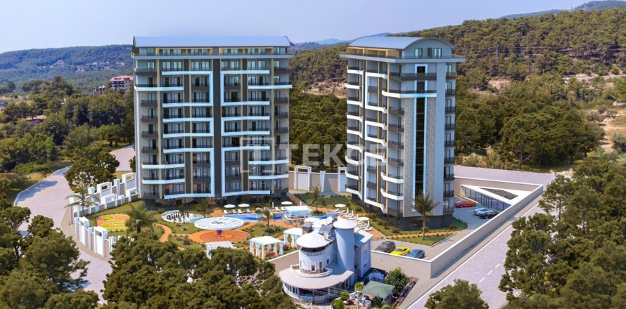 2+1 Takleilighet  i Alanya, Antalya, Tyrkia Nr. 84680